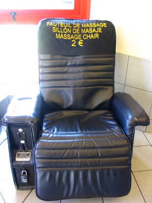 Testé le fauteuil de massage des aires d'autoroute